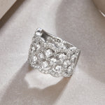 Carissie Ornate Filigree Cluster Lattice Cocktail Ring
