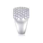 Carissie Classic Multi-Row Cluster Statement Ring