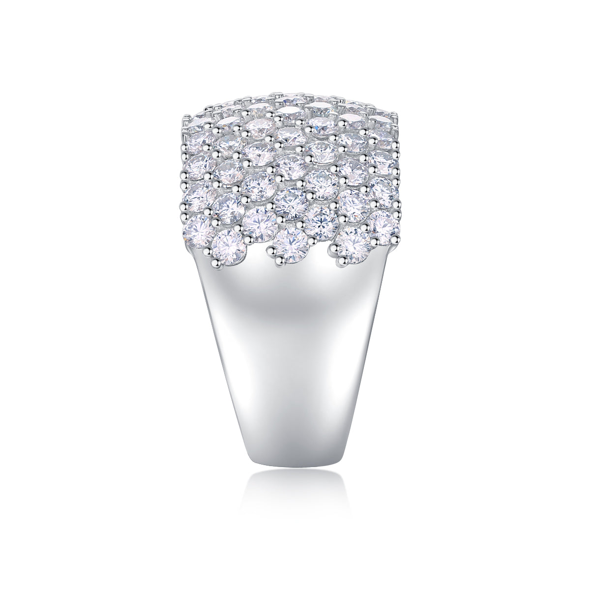Carissie Classic Multi-Row Cluster Statement Ring