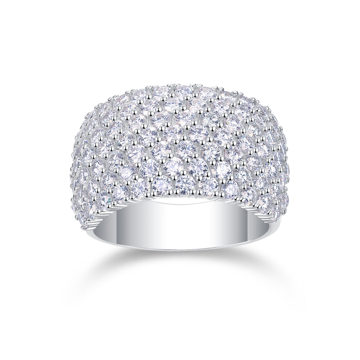 Carissie Classic Multi-Row Cluster Statement Ring