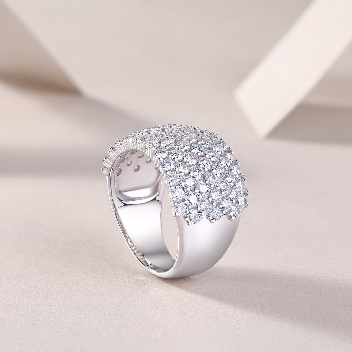 Carissie Classic Multi-Row Cluster Statement Ring