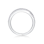 Carissie Elegant Crisscross Pave Multi-Band Statement Ring