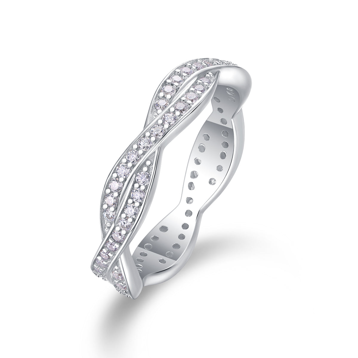 Carissie Vintage Twist Intertwined Double Row Eternity Band