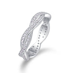 Carissie Vintage Twist Intertwined Double Row Eternity Band