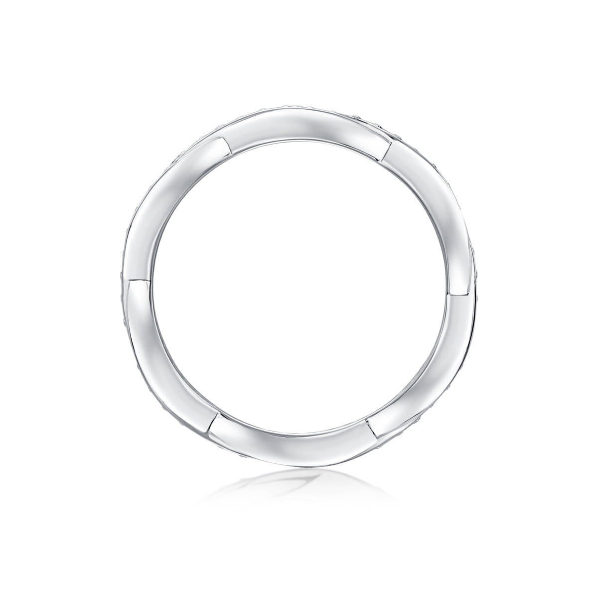 Carissie Vintage Twist Intertwined Double Row Eternity Band