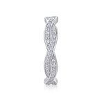 Carissie Vintage Twist Intertwined Double Row Eternity Band
