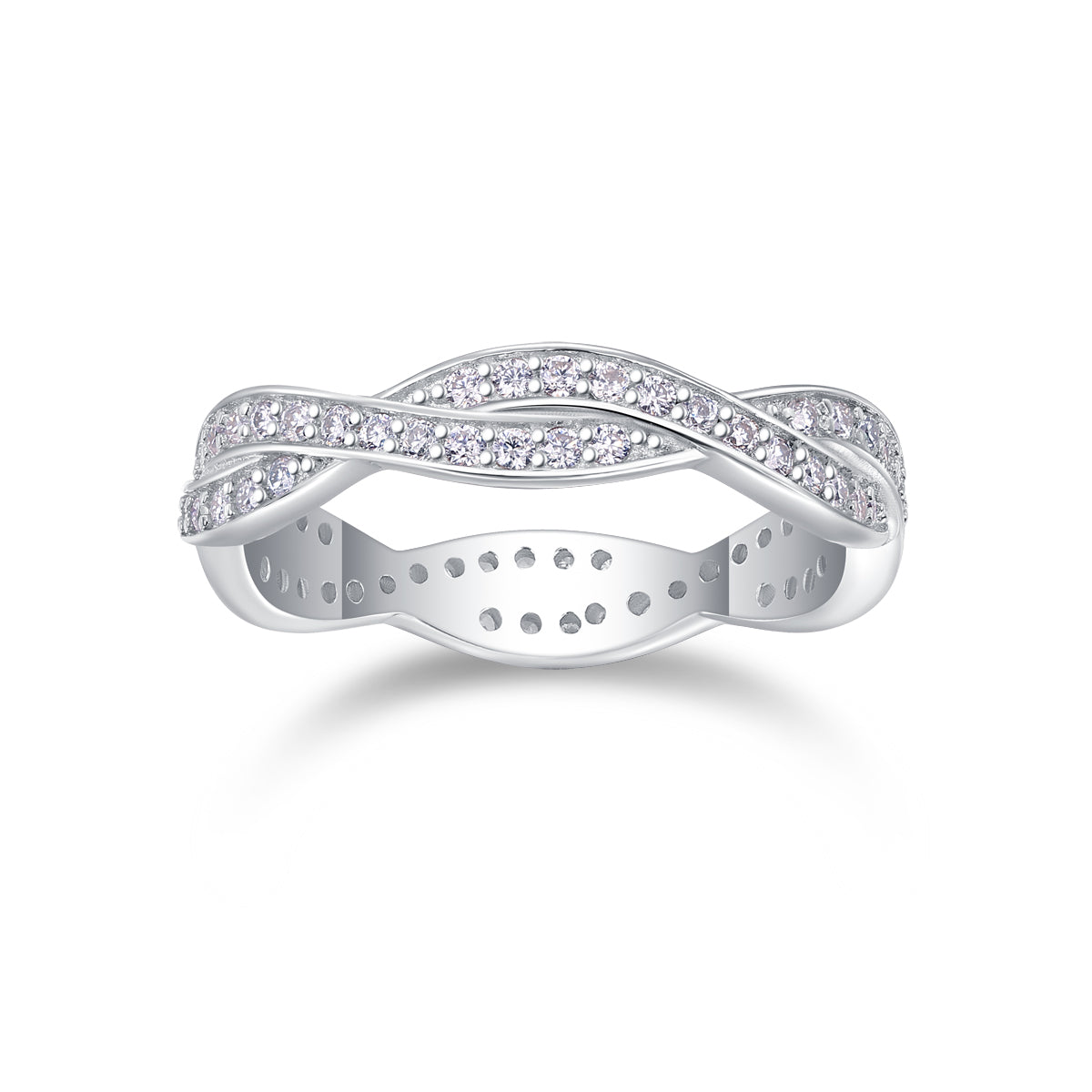 Carissie Vintage Twist Intertwined Double Row Eternity Band