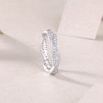 Carissie Vintage Twist Intertwined Double Row Eternity Band