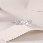 Carissie Vintage Twist Intertwined Double Row Eternity Band