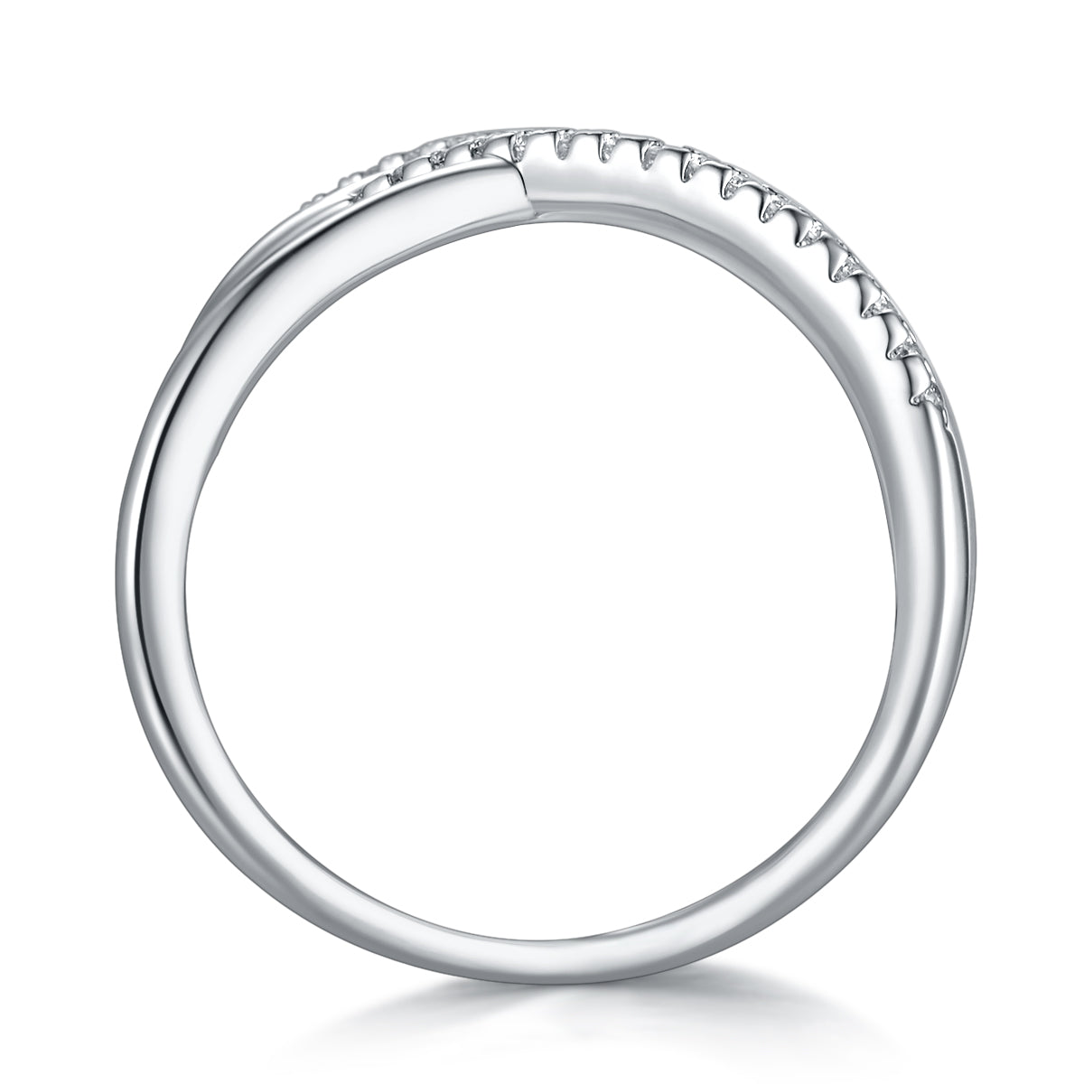 Carissie Twisted Interlocking Pavé Fashion Statement Ring