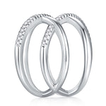 Carissie Twisted Interlocking Pavé Fashion Statement Ring