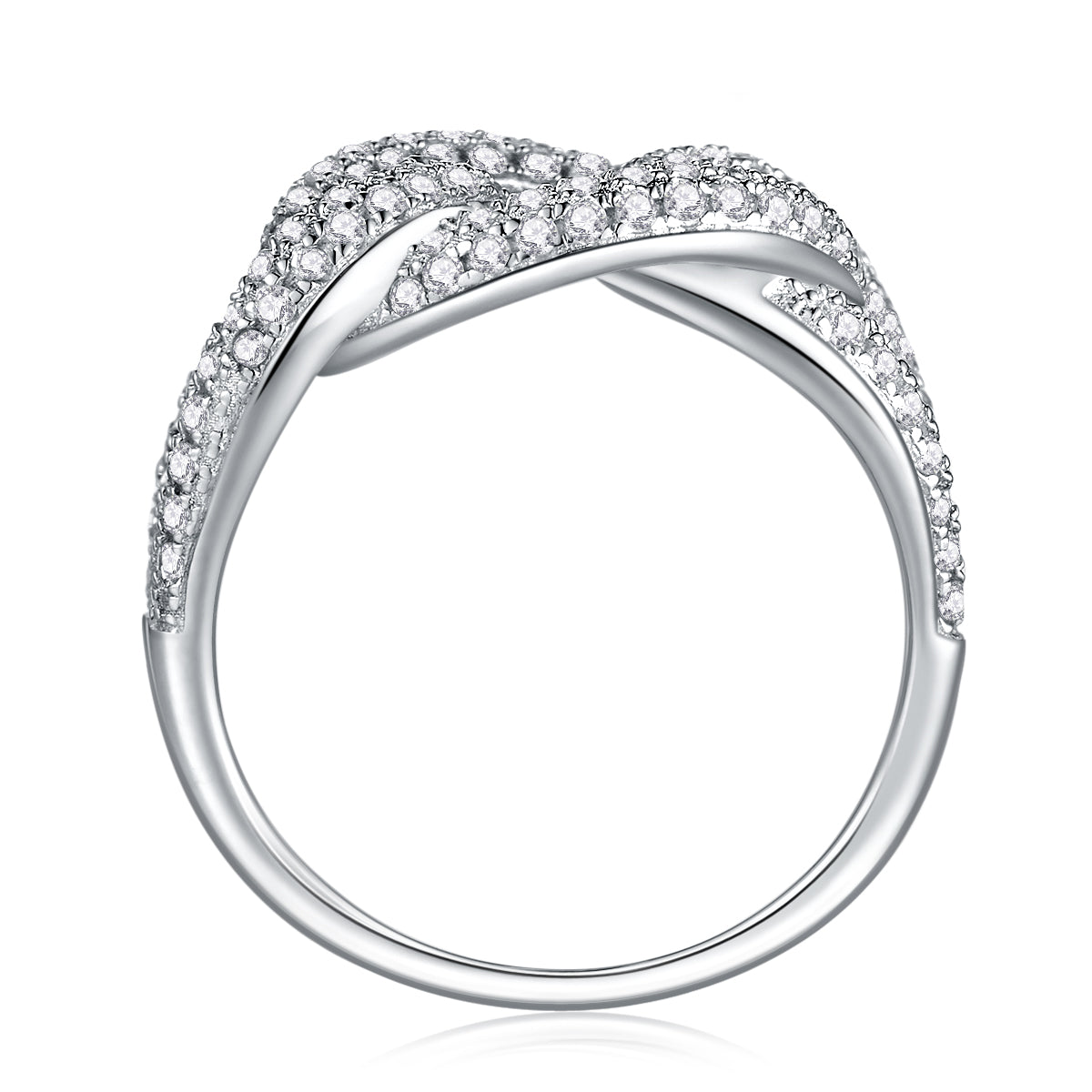 Carissie Intertwined Knot Cluster Cocktail Ring