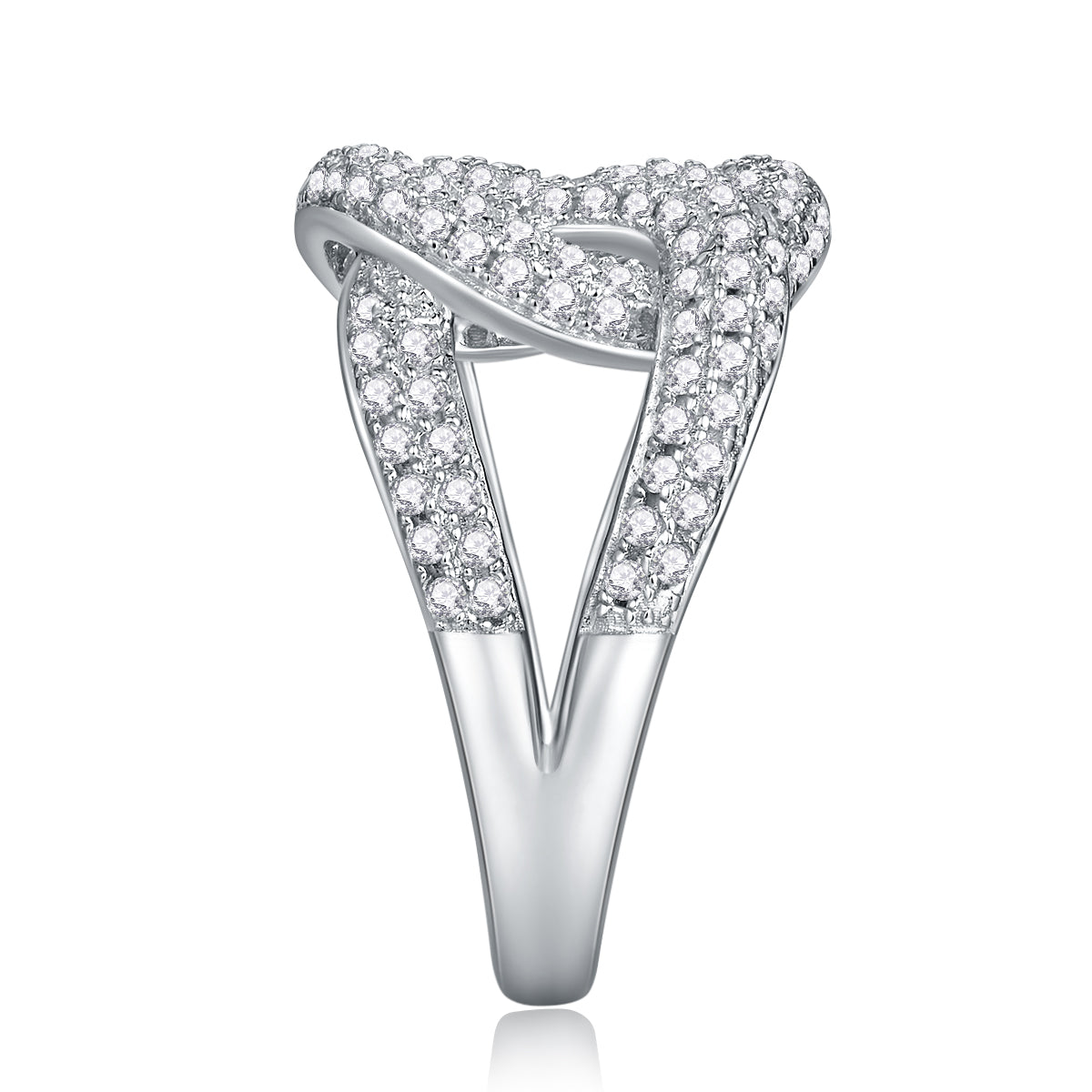 Carissie Intertwined Knot Cluster Cocktail Ring
