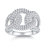 Carissie Intertwined Knot Cluster Cocktail Ring