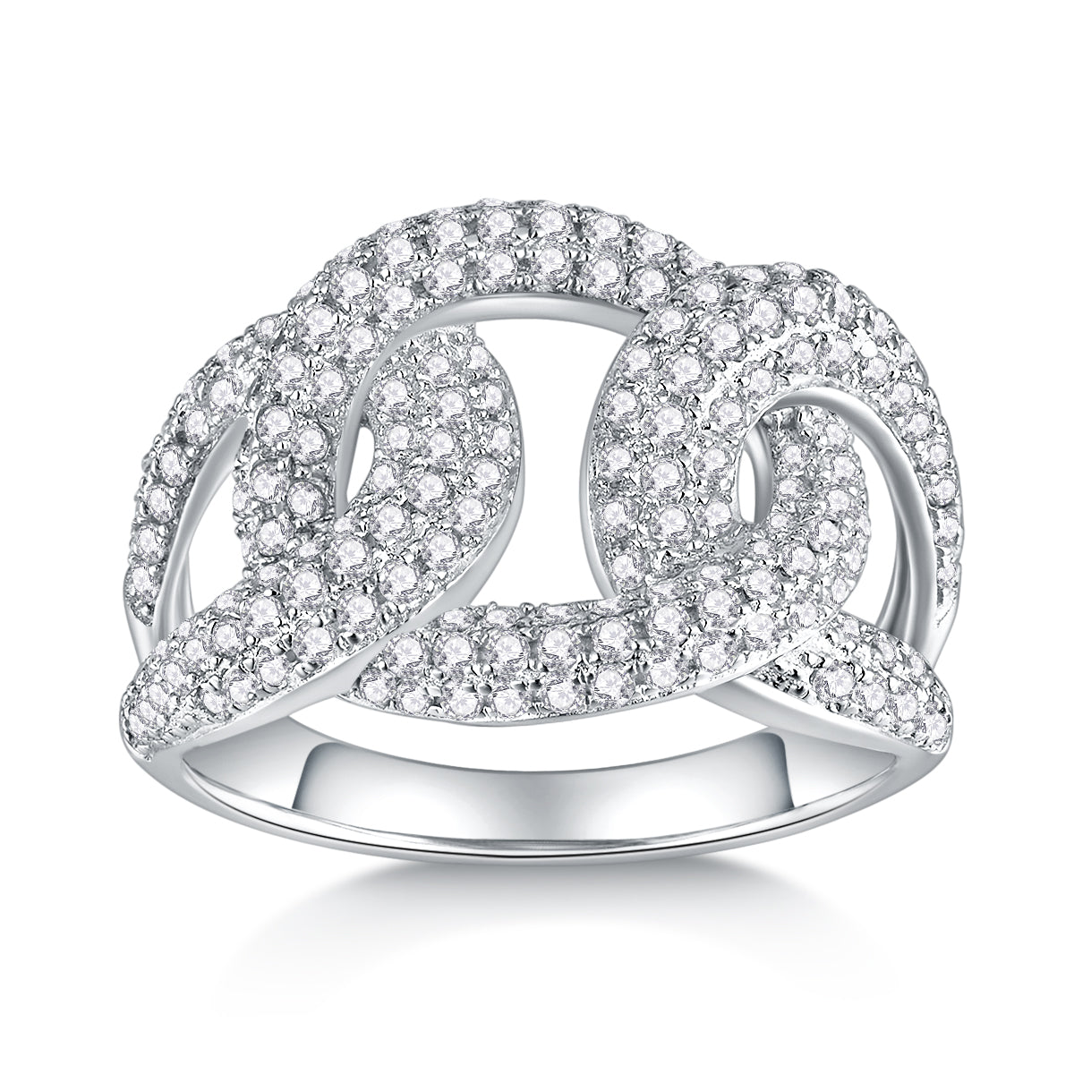 Carissie Intertwined Knot Cluster Cocktail Ring
