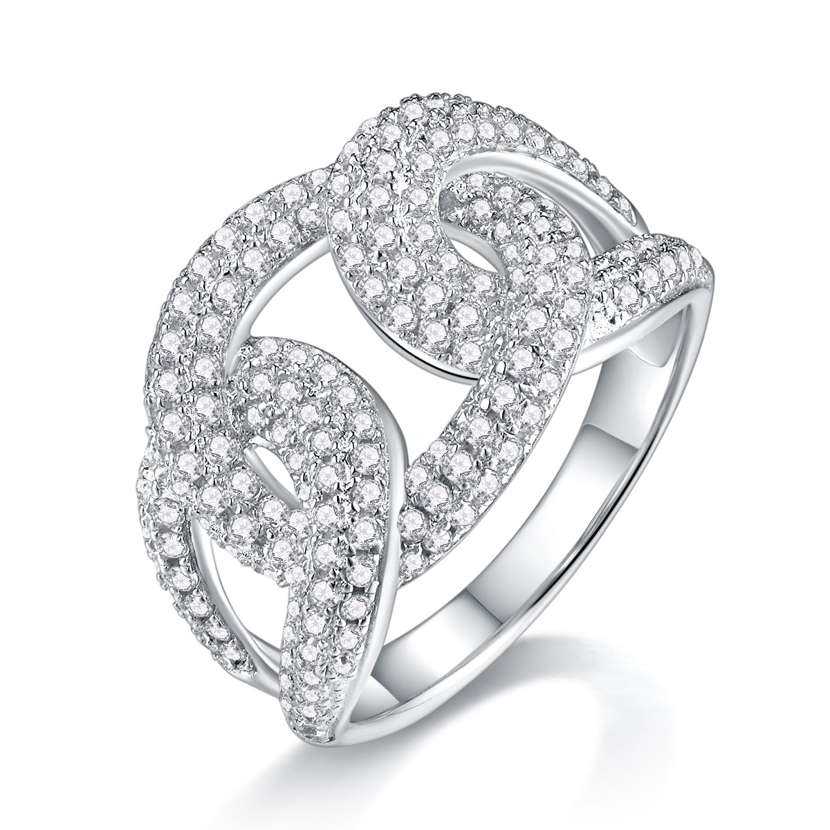Carissie Intertwined Knot Cluster Cocktail Ring