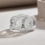 Carissie Intertwined Knot Cluster Cocktail Ring