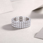 Carissie Classic Multi-Row Full Pave Wedding Band