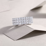 Carissie Classic Multi-Row Full Pave Wedding Band