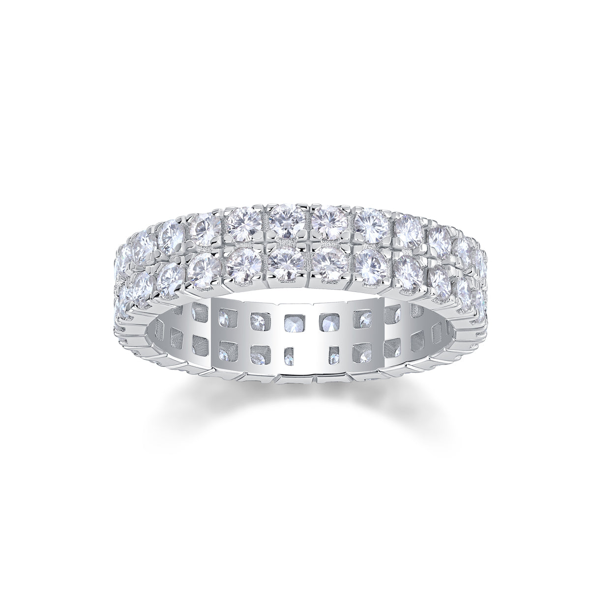 Carissie Classic Double Row Channel Eternity Band