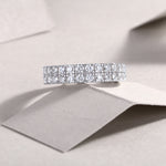 Carissie Classic Double Row Channel Eternity Band