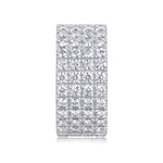 Carissie Elegant Multi-Row Pave Cluster Statement Band