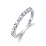 Carissie Elegant Half Eternity Prong Set Wedding Band