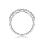 Carissie Elegant Half Eternity Prong Set Wedding Band