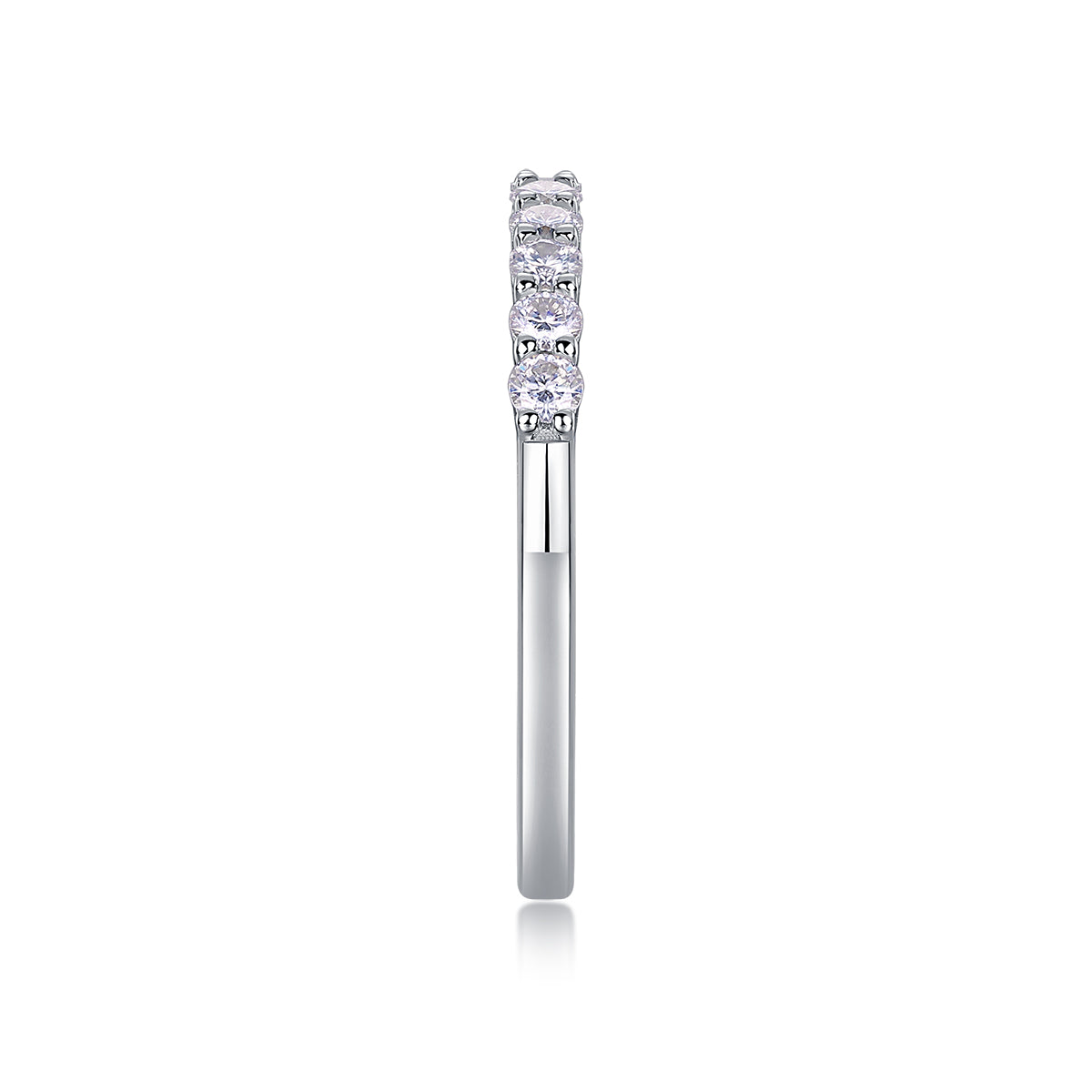 Carissie Elegant Half Eternity Prong Set Wedding Band