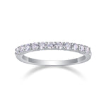 Carissie Elegant Half Eternity Prong Set Wedding Band