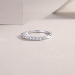 Carissie Elegant Half Eternity Prong Set Wedding Band