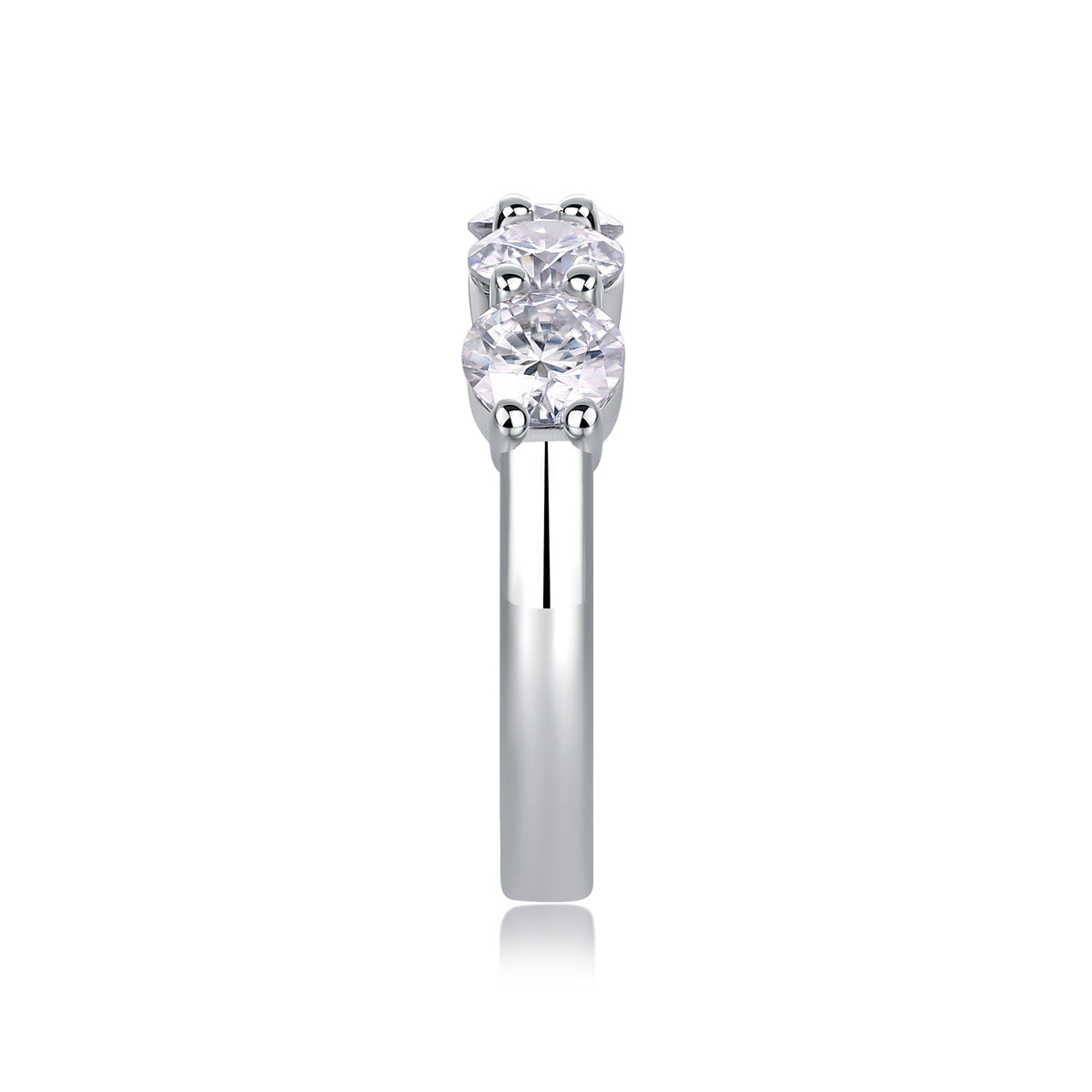 Carissie Classic Round Prong Cluster Wedding Band