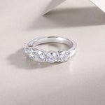 Carissie Classic Round Prong Cluster Wedding Band