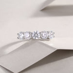 Carissie Classic Round Prong Cluster Wedding Band