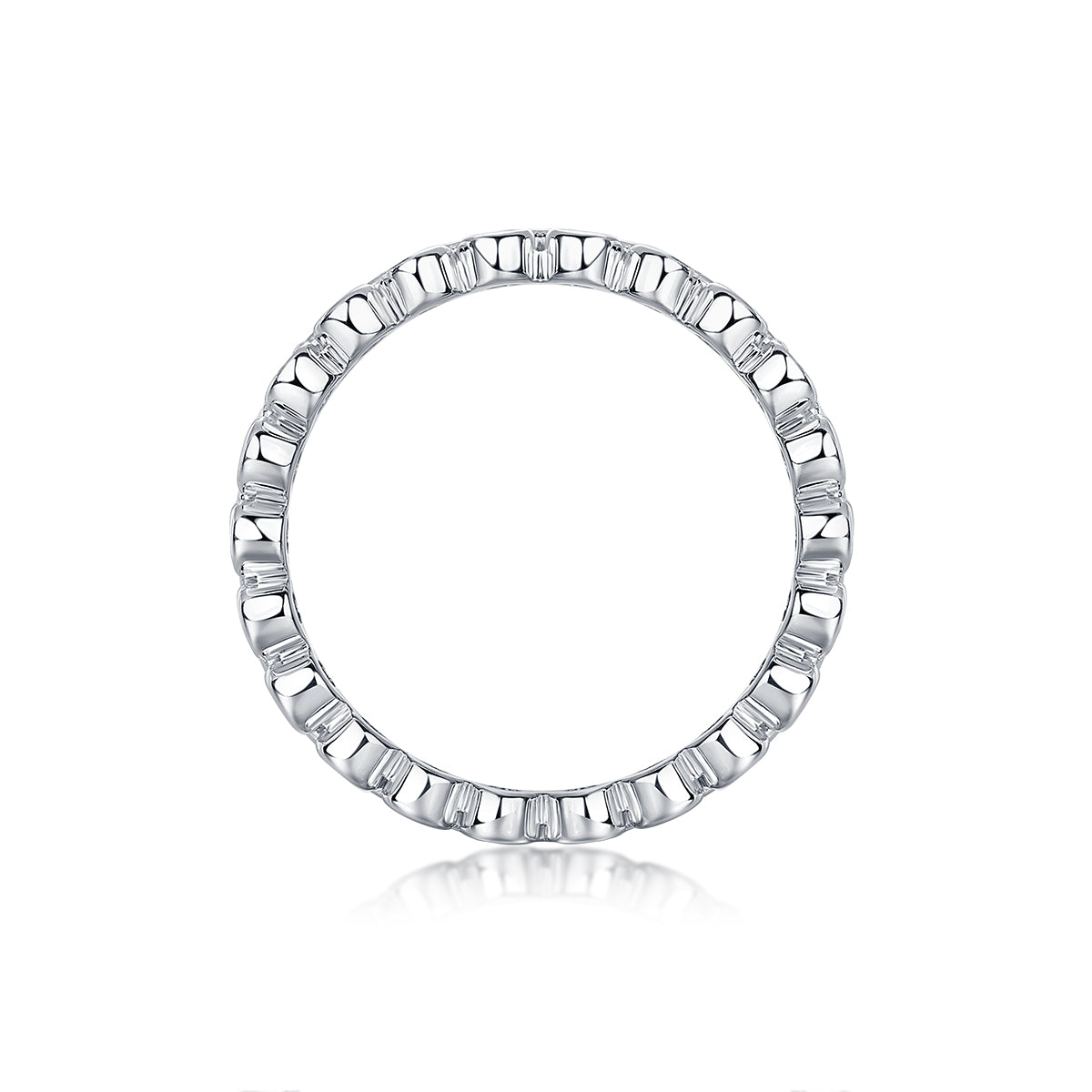 Carissie Vintage Multi-Row Bezel Cluster Eternity Band
