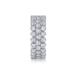 Carissie Vintage Multi-Row Bezel Cluster Eternity Band
