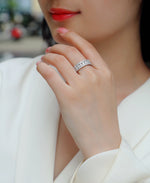 Carissie Vintage Multi-Row Cluster Eternity Wedding Band