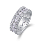 Carissie Vintage Multi-Row Cluster Eternity Wedding Band