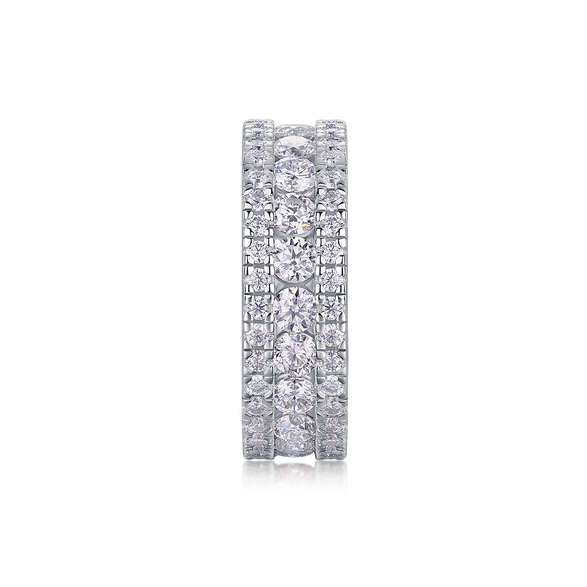 Carissie Vintage Multi-Row Cluster Eternity Wedding Band