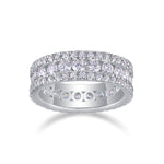 Carissie Vintage Multi-Row Cluster Eternity Wedding Band