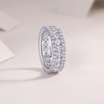 Carissie Vintage Multi-Row Cluster Eternity Wedding Band