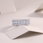Carissie Vintage Multi-Row Cluster Eternity Wedding Band