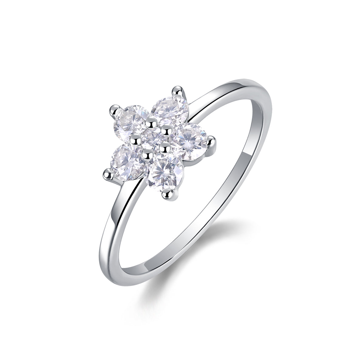 Carissie Vintage Flower Cluster Prong Statement Ring