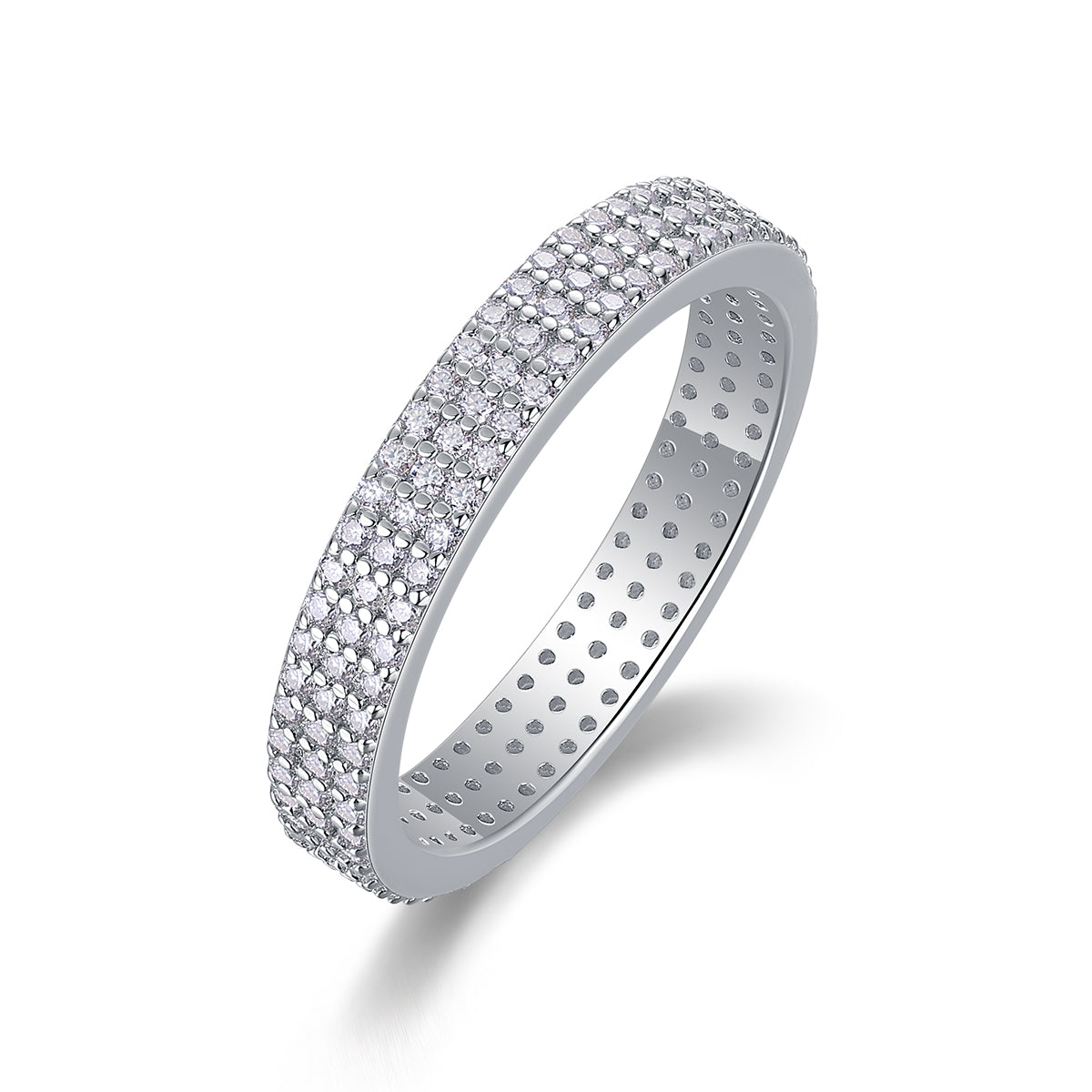 Carissie Elegant Multi-Row Pave All-Around Eternity Band