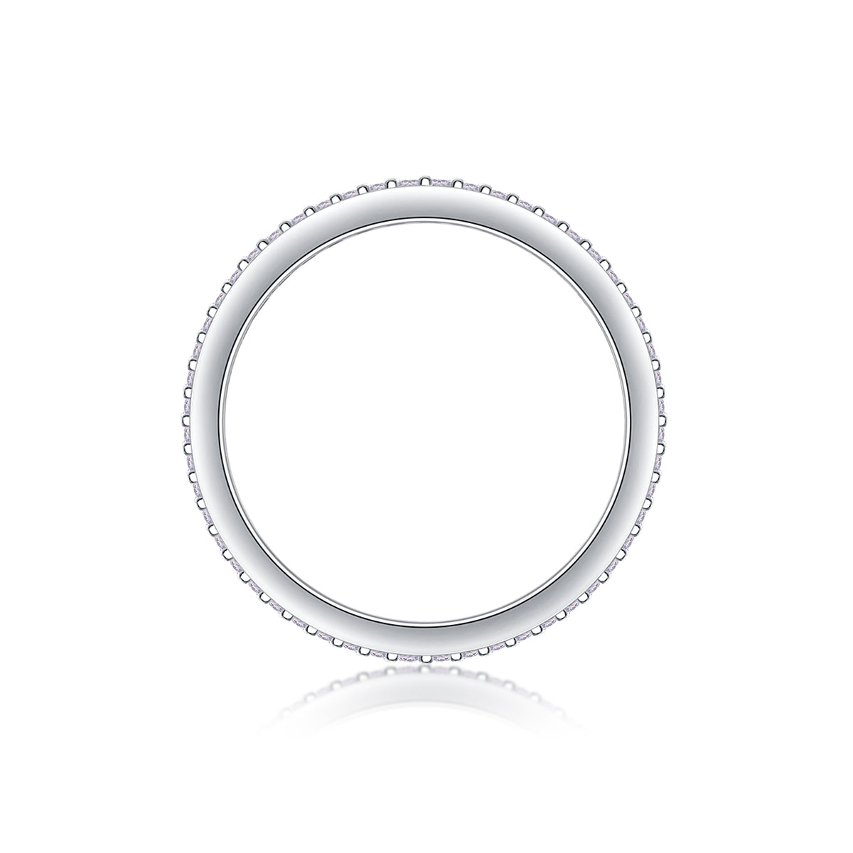 Carissie Elegant Multi-Row Pave All-Around Eternity Band