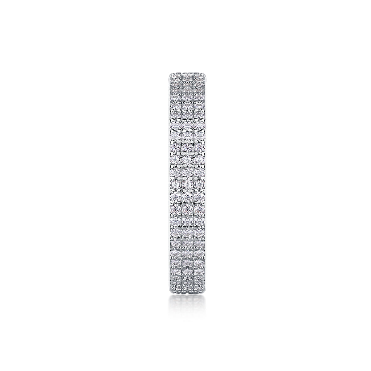 Carissie Elegant Multi-Row Pave All-Around Eternity Band