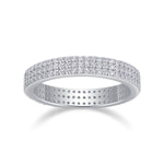 Carissie Elegant Multi-Row Pave All-Around Eternity Band