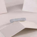 Carissie Elegant Multi-Row Pave All-Around Eternity Band