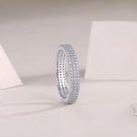 Carissie Elegant Multi-Row Pave All-Around Eternity Band