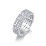 Carissie Multi-Row Starry Night Blooms Wedding Band